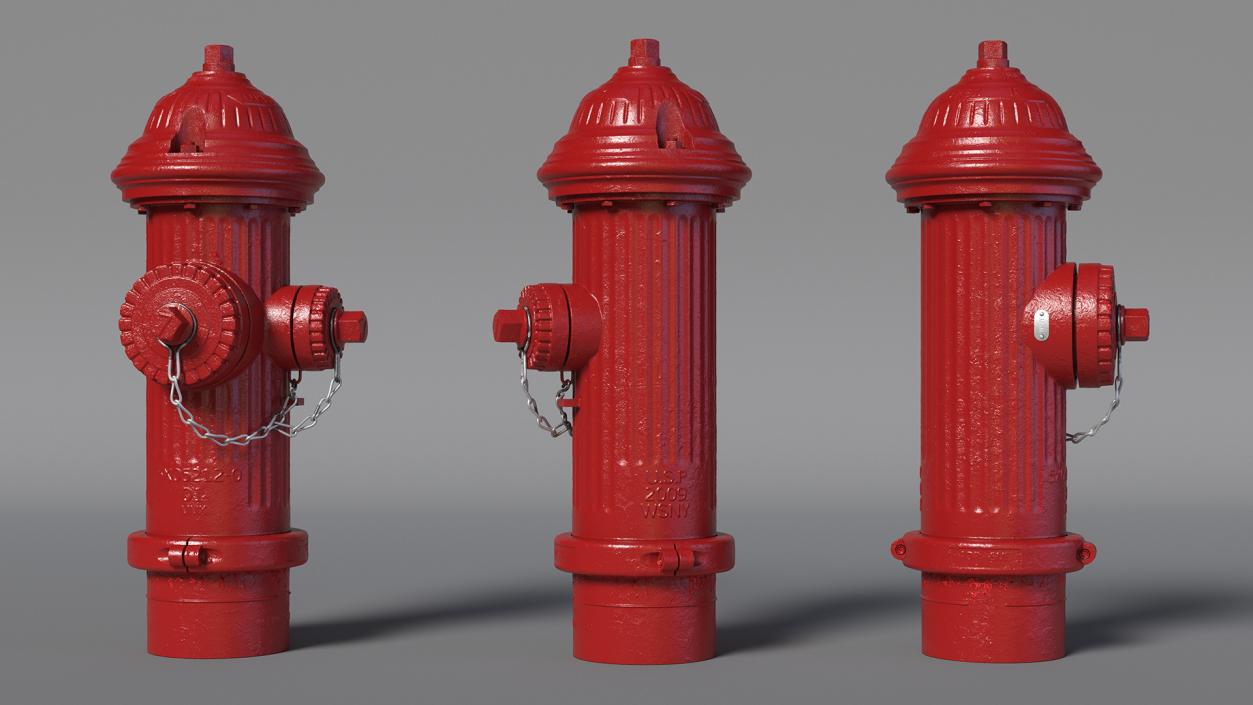 Classic Street Fire Hydrant 3D