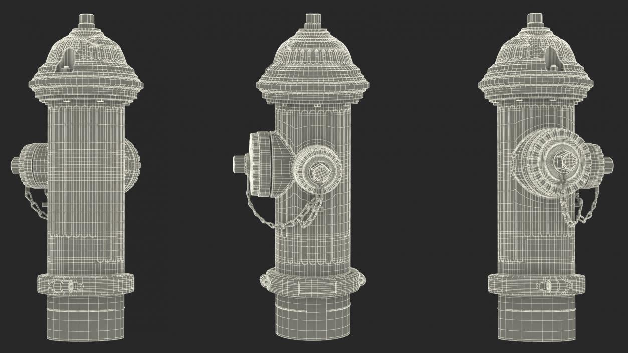 Classic Street Fire Hydrant 3D