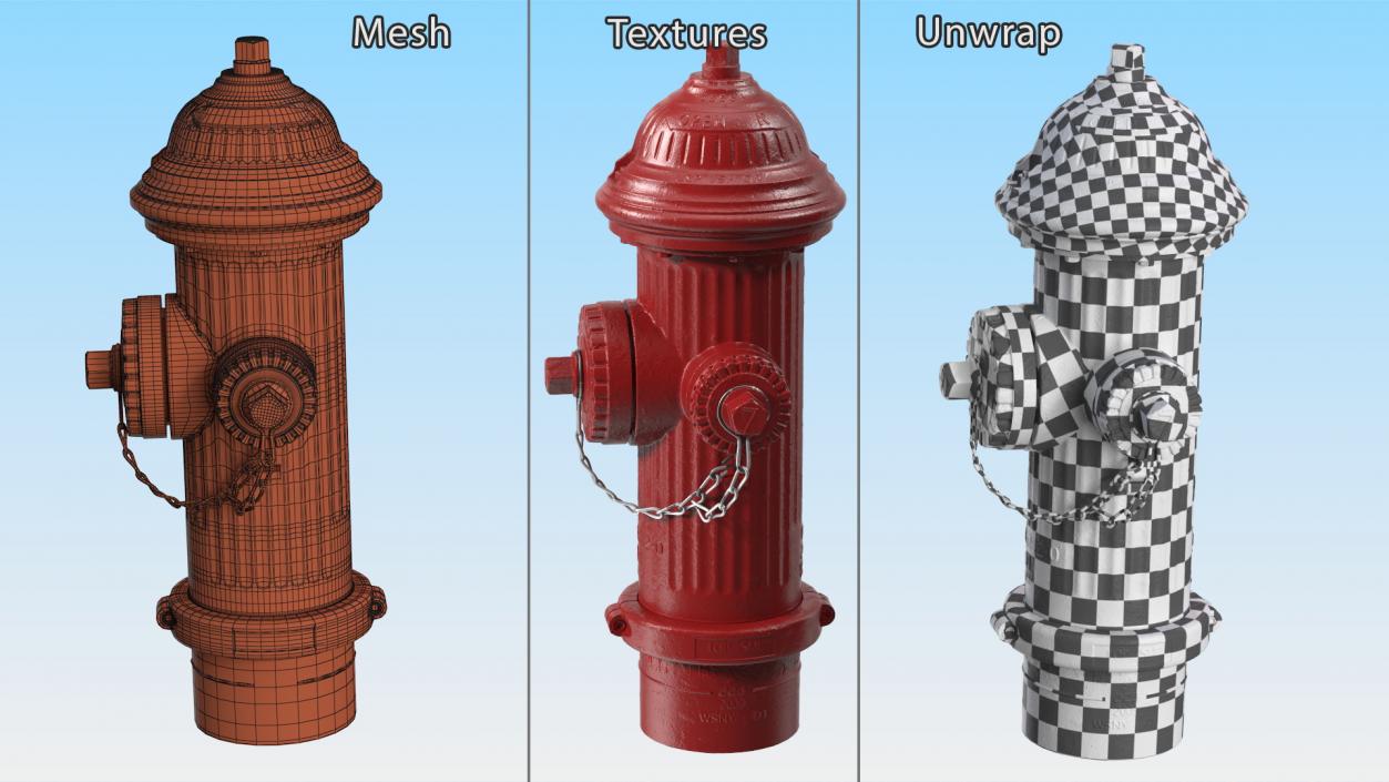 Classic Street Fire Hydrant 3D