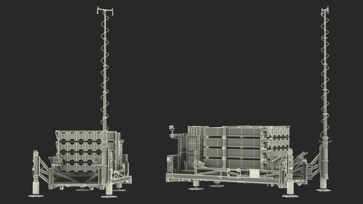 3D model Iron Dome Mobile Air Defense System