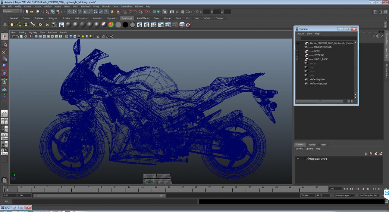 3D model Lightweight Motorcycle Generic