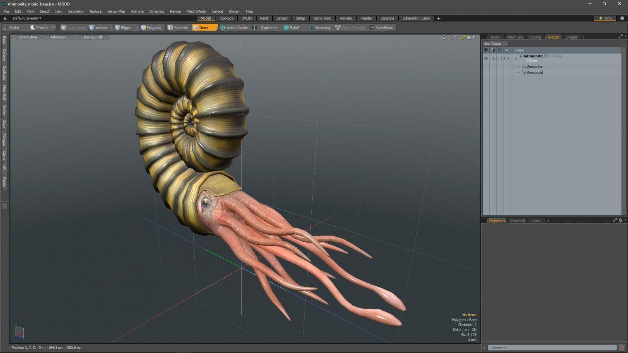 3D model Ammonite