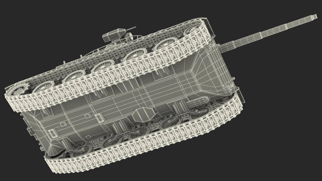 3D model French AMX-30 Rigged