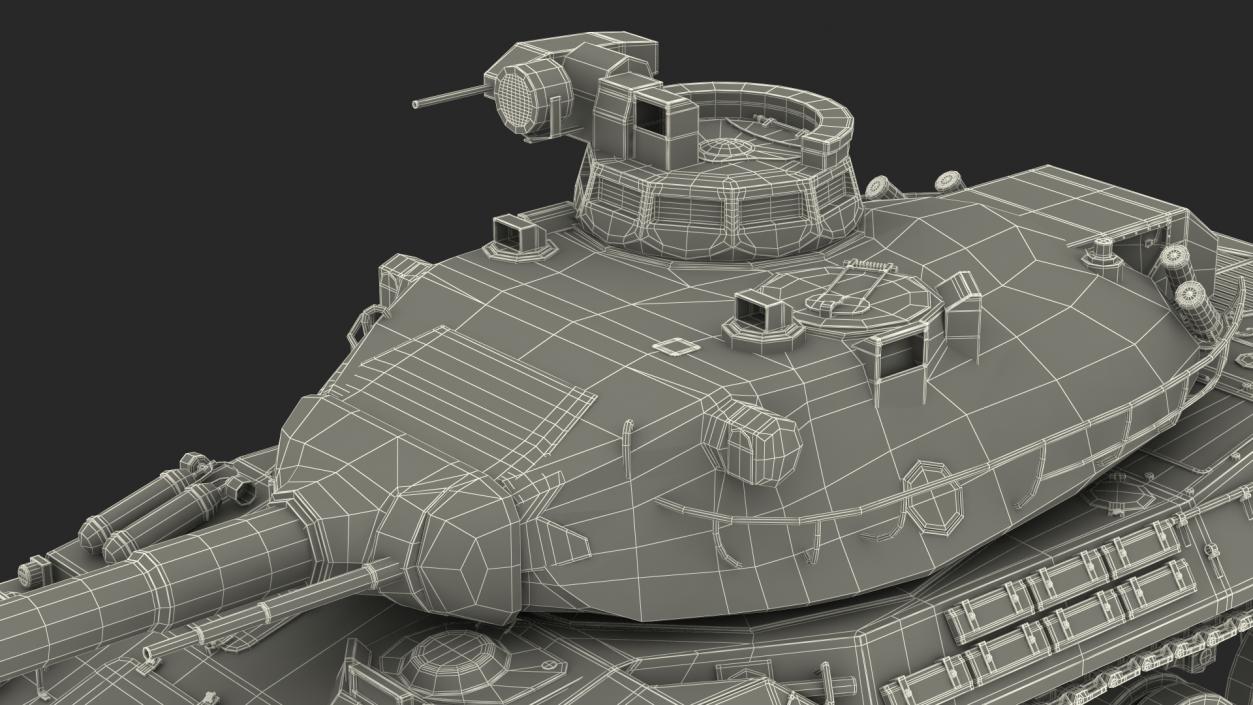 3D model French AMX-30 Rigged