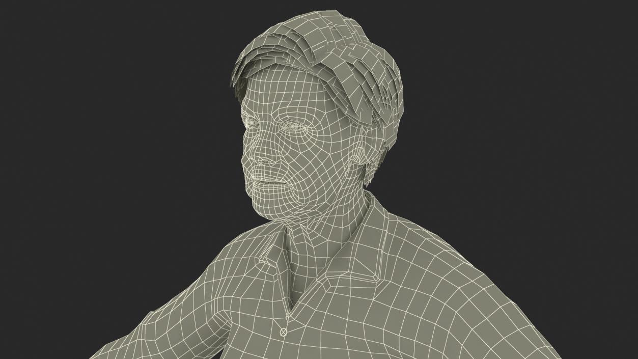 3D Older Woman Rigged model