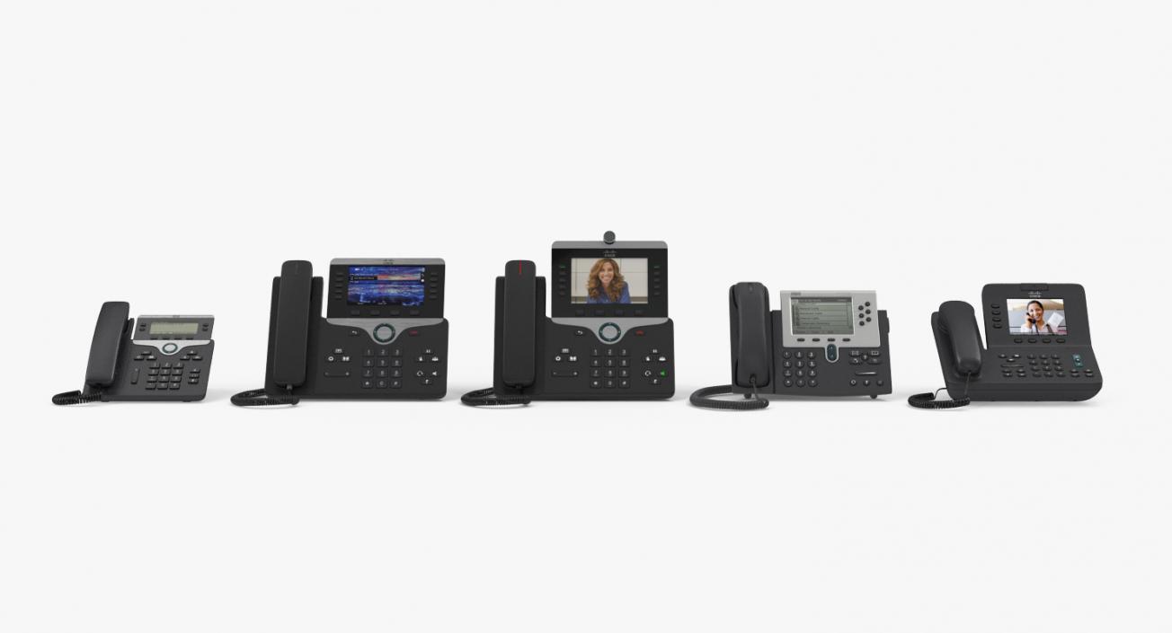 3D Cisco IP Phones Collection 4 model