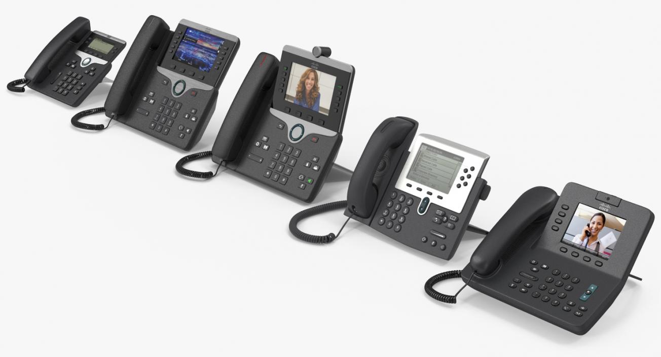 3D Cisco IP Phones Collection 4 model