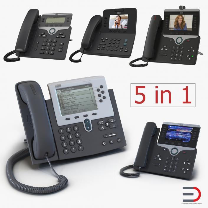 3D Cisco IP Phones Collection 4 model