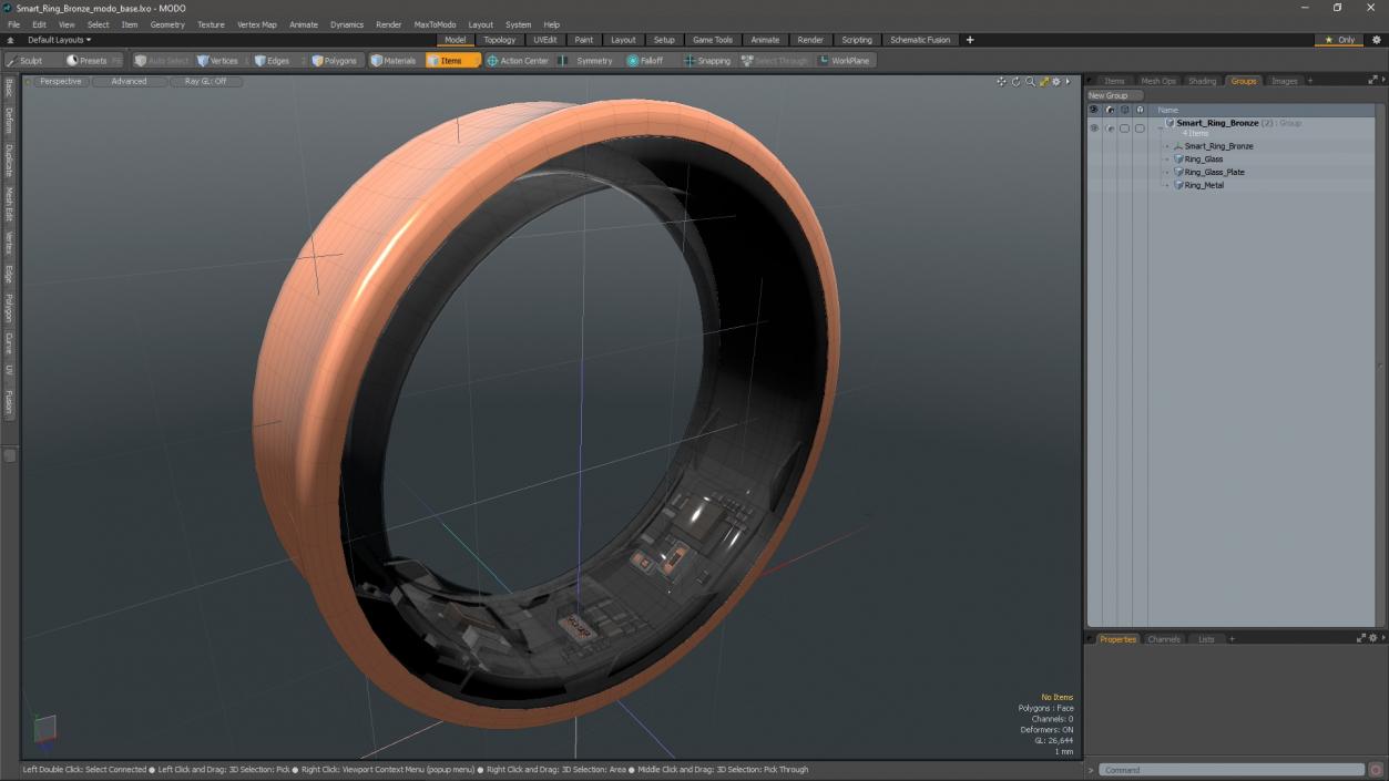 Smart Ring Bronze 3D