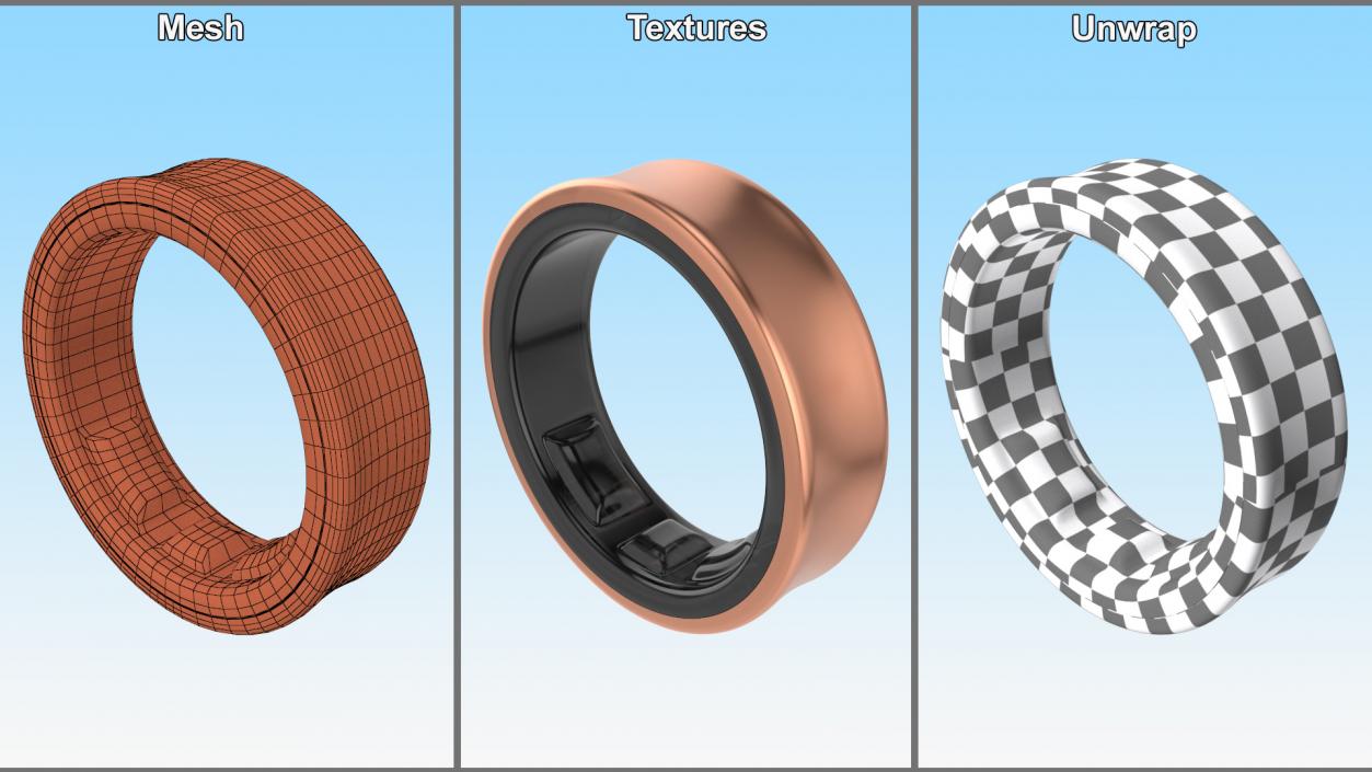 Smart Ring Bronze 3D