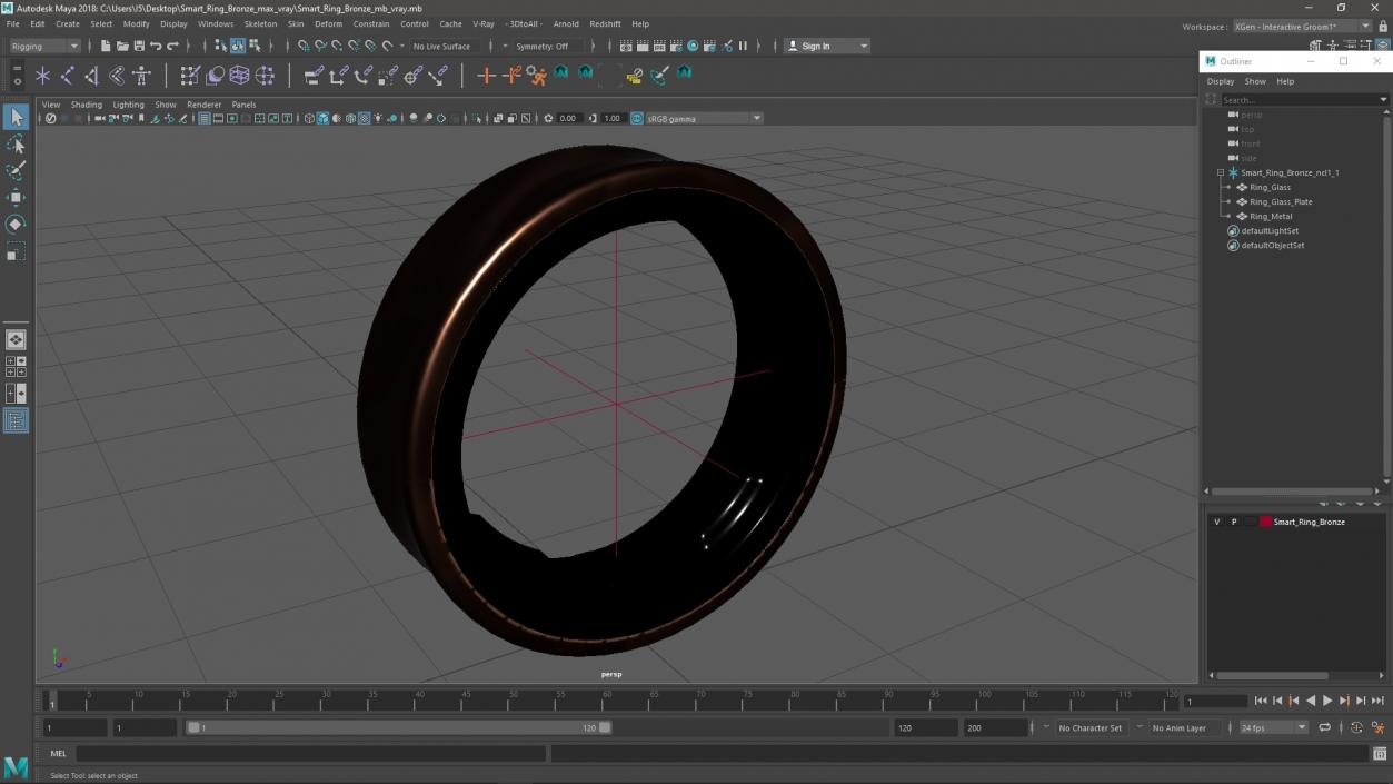 Smart Ring Bronze 3D