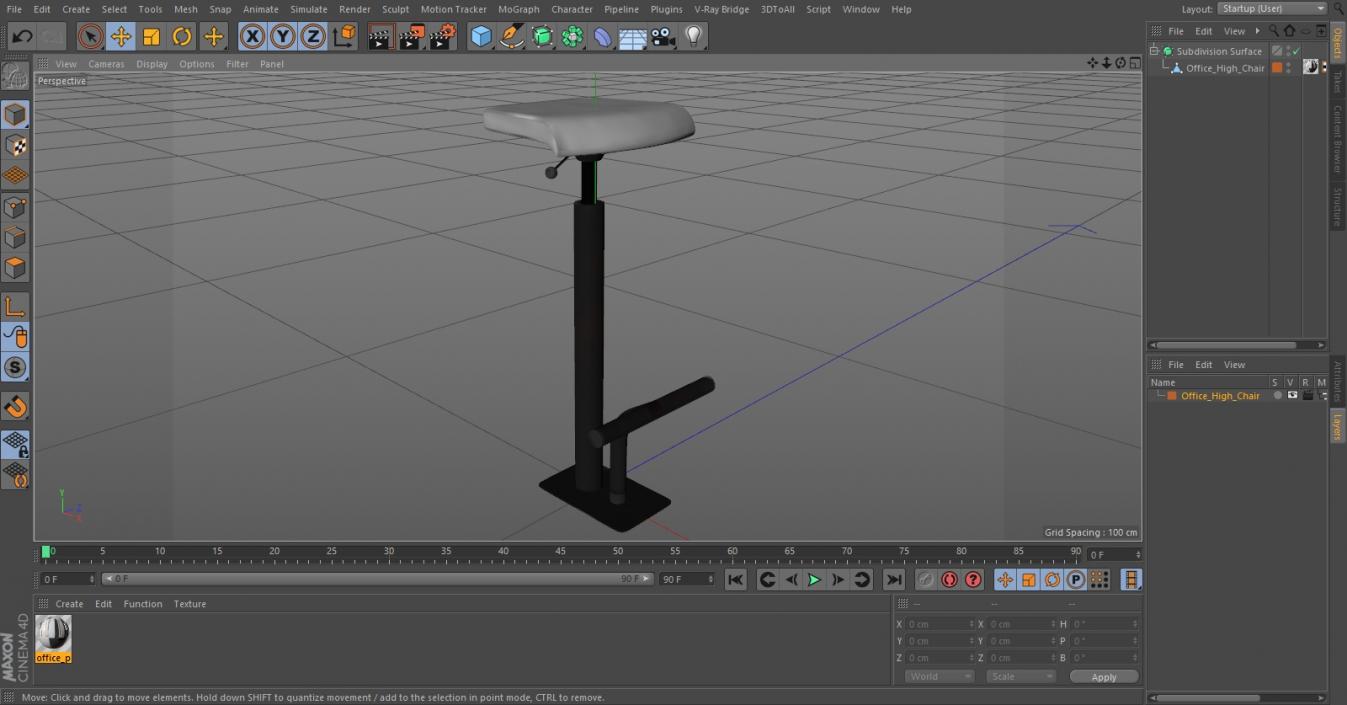 Office High Chair 3D