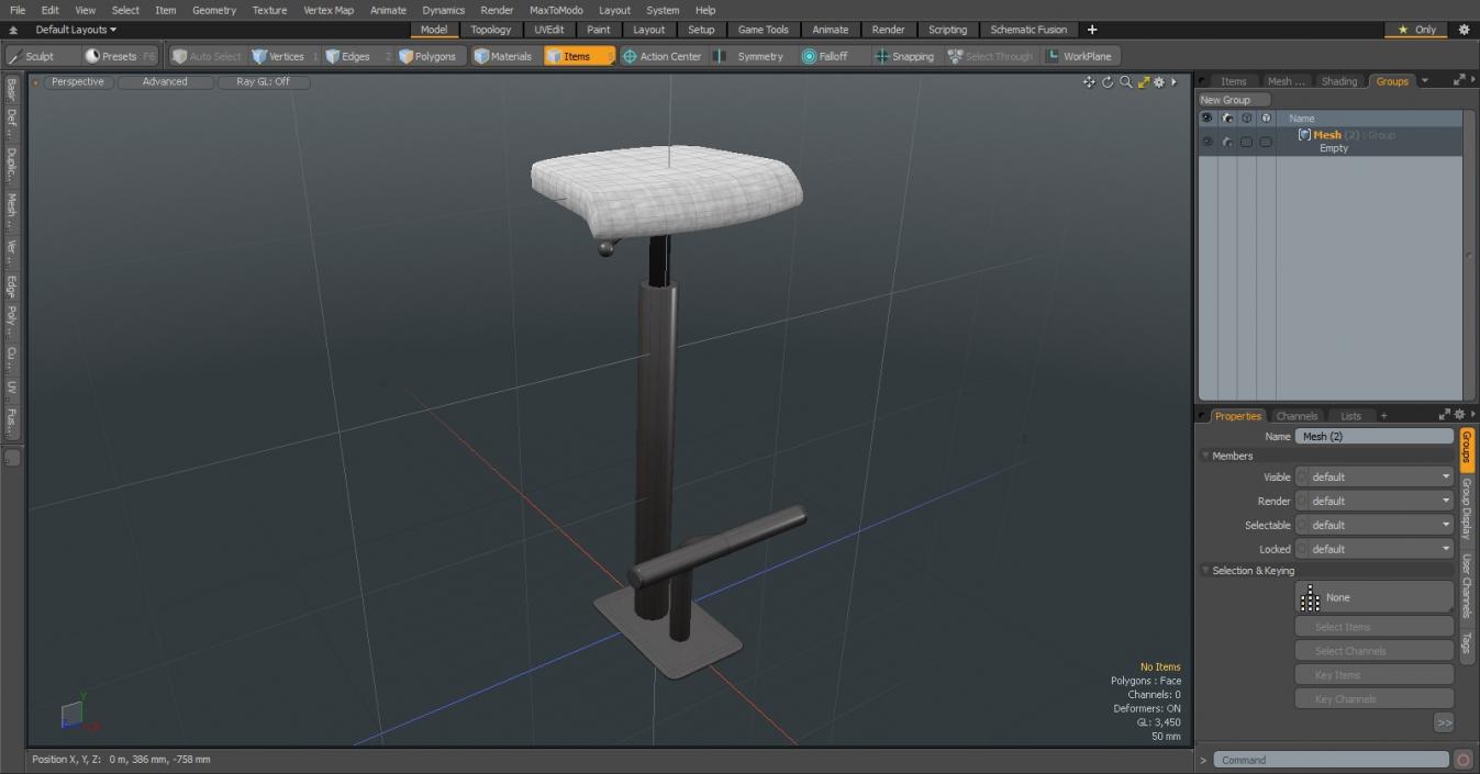 Office High Chair 3D