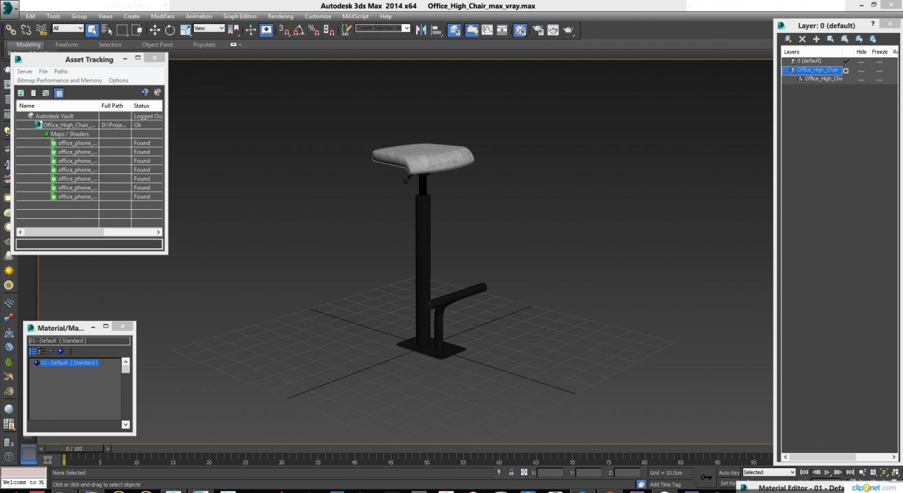 Office High Chair 3D