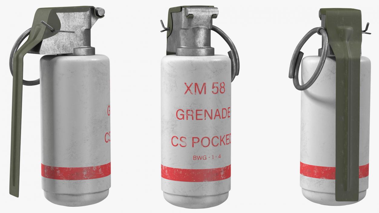 XM58 Riot Control CS Grenade Old 3D