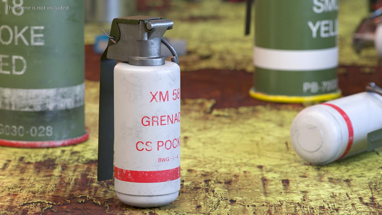 XM58 Riot Control CS Grenade Old 3D