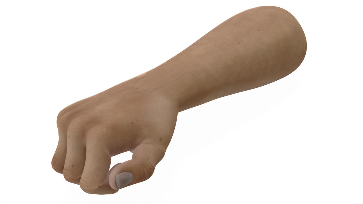 3D Caucasian Man Hand Fist model