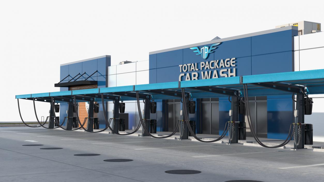 3D Total Package Car Wash Building