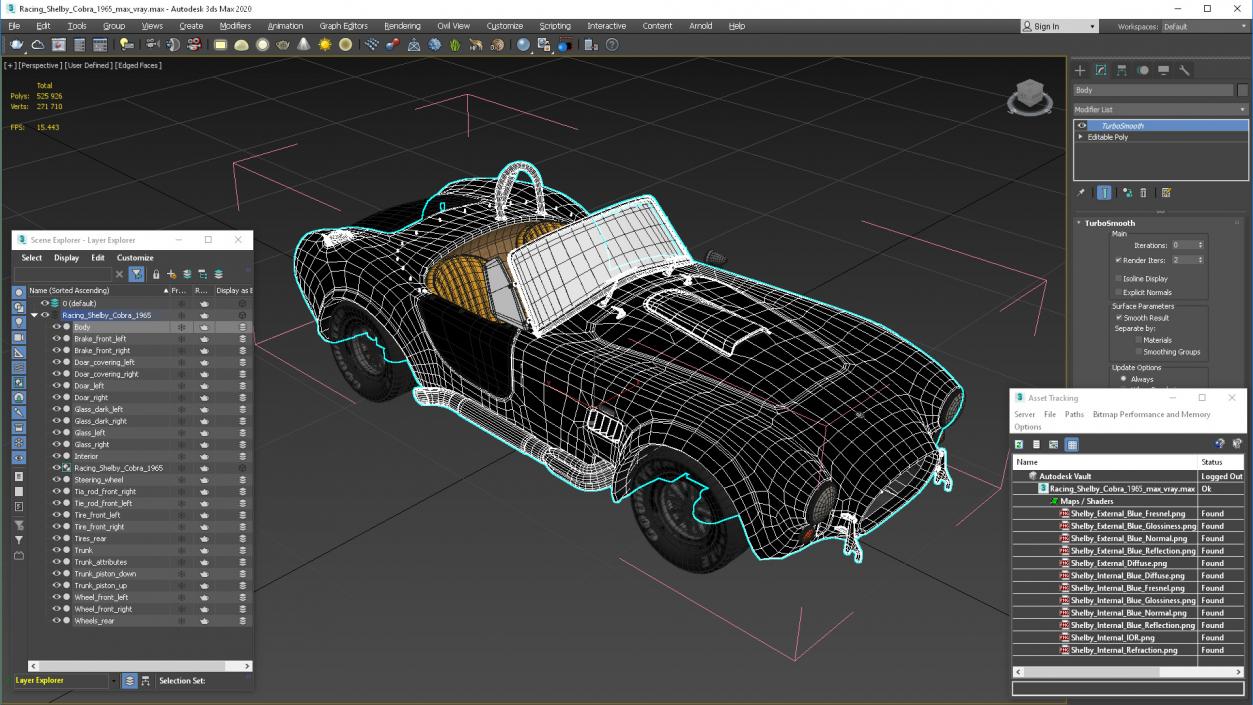 Racing Shelby Cobra 1965 3D model