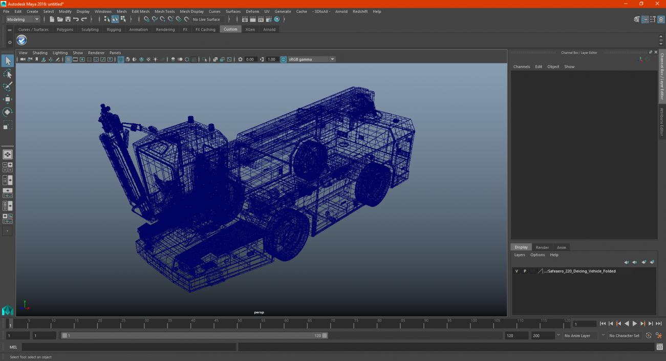 3D model Safeaero 220 Deicing Vehicle Folded