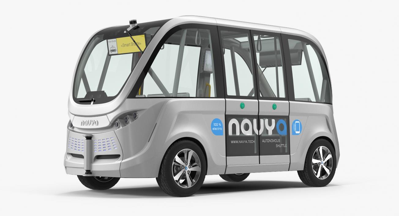 3D model Autonomous Electric Vehicle Navya Arma Rigged