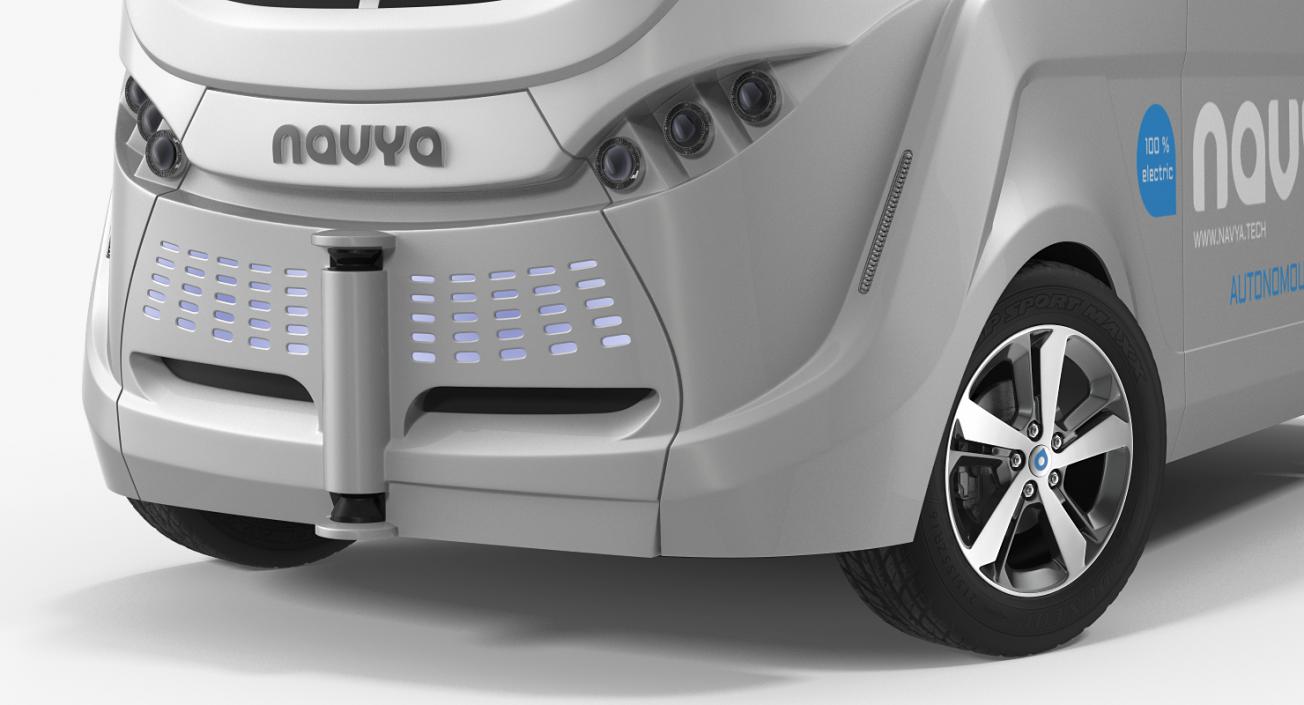 3D model Autonomous Electric Vehicle Navya Arma Rigged