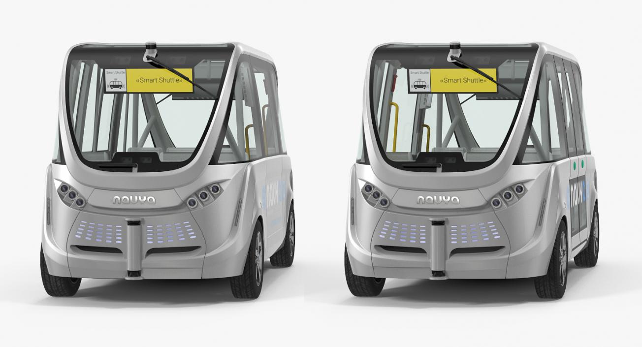 3D model Autonomous Electric Vehicle Navya Arma Rigged