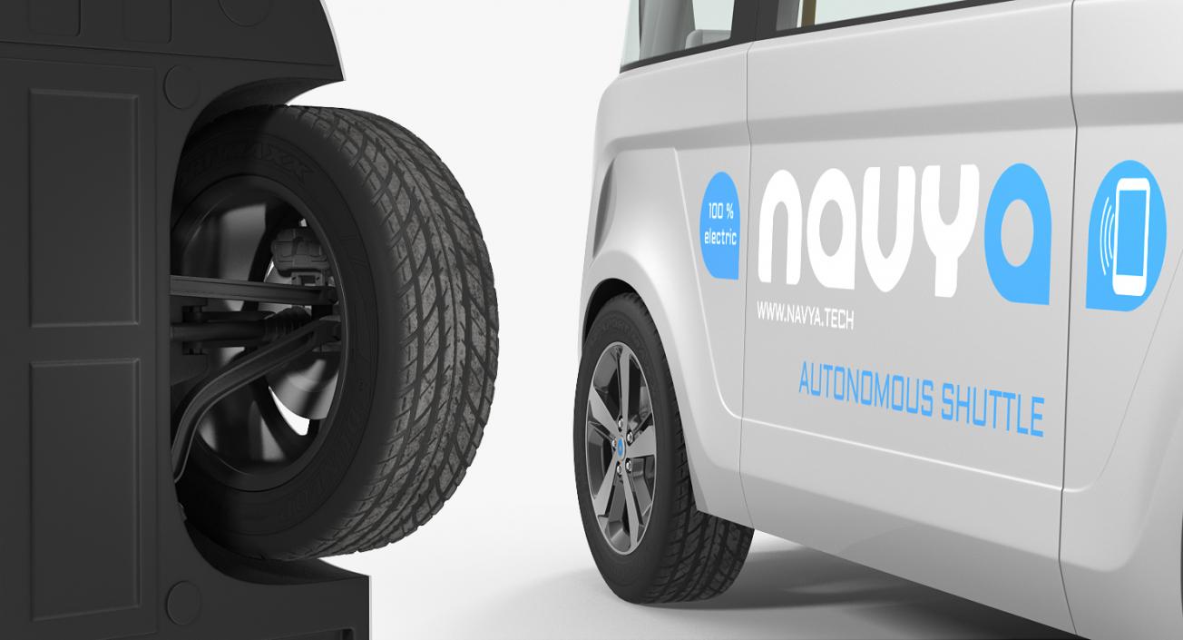 3D model Autonomous Electric Vehicle Navya Arma Rigged