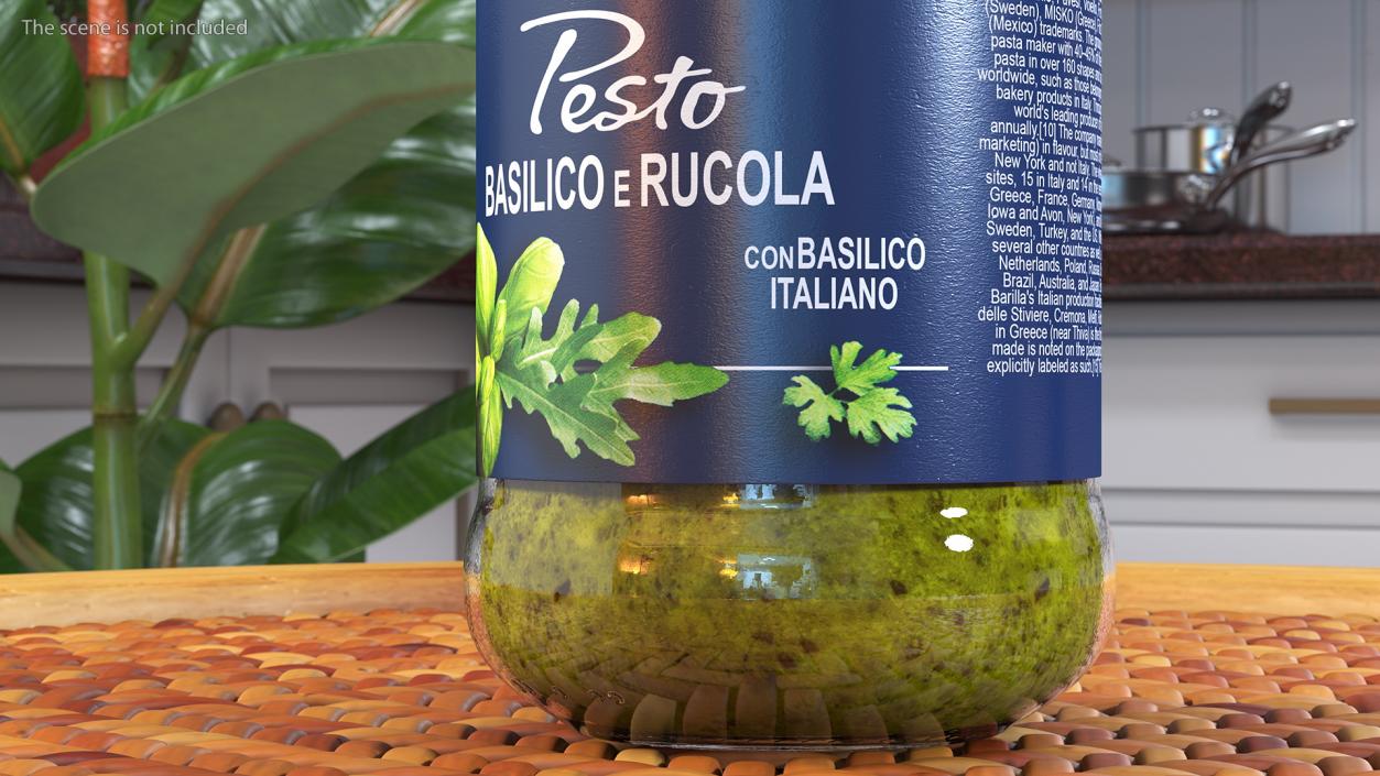 3D model Barilla Pesto Basilico Rucola 190 g