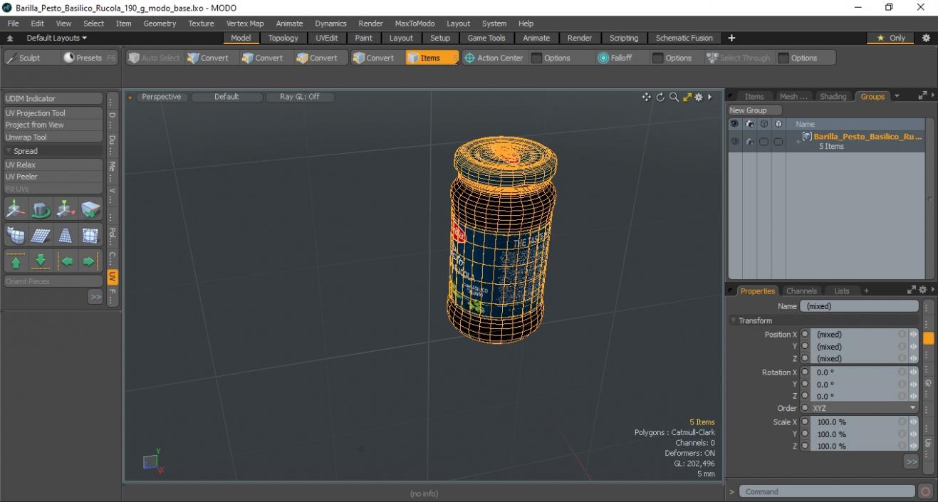 3D model Barilla Pesto Basilico Rucola 190 g