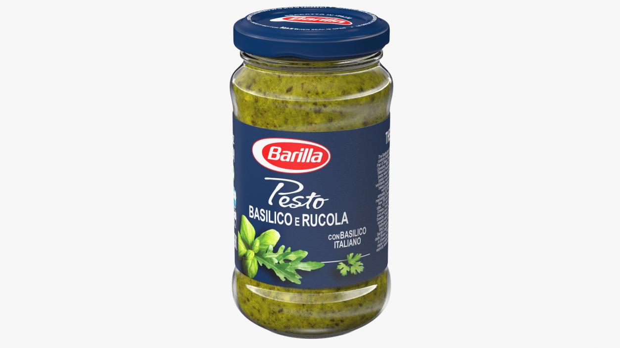 3D model Barilla Pesto Basilico Rucola 190 g