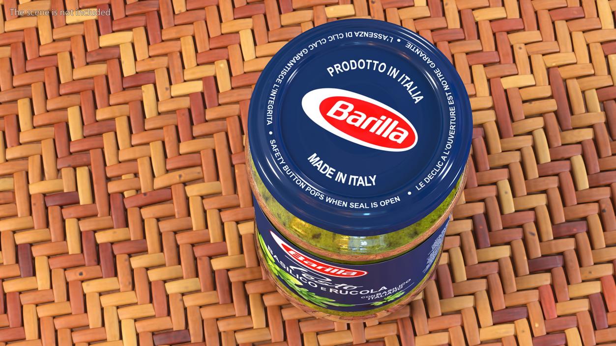 3D model Barilla Pesto Basilico Rucola 190 g