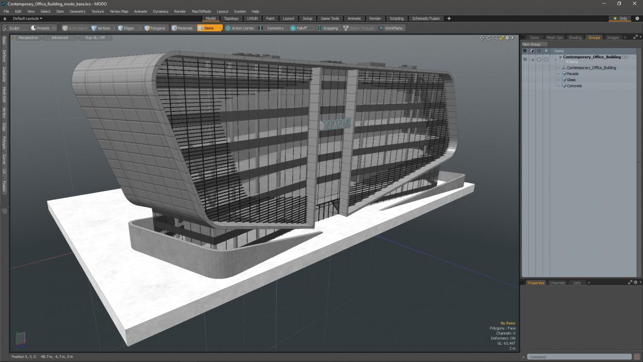 3D Contemporary Office Building model