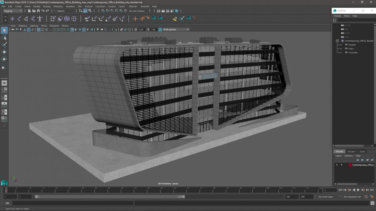 3D Contemporary Office Building model