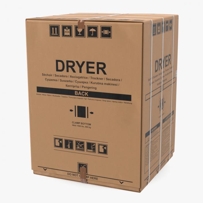 Dryer Cardboard Box 3D model