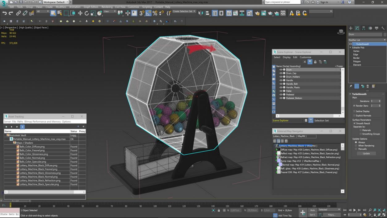 3D Portable Manual Lottery Machine