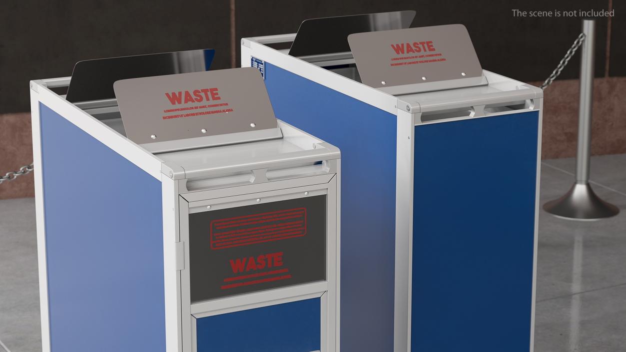 3D Full Size Waste Trolley model