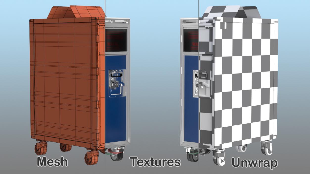 3D Full Size Waste Trolley model