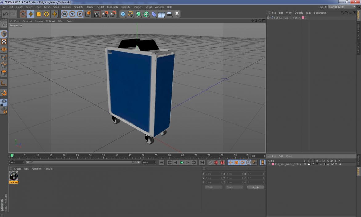 3D Full Size Waste Trolley model