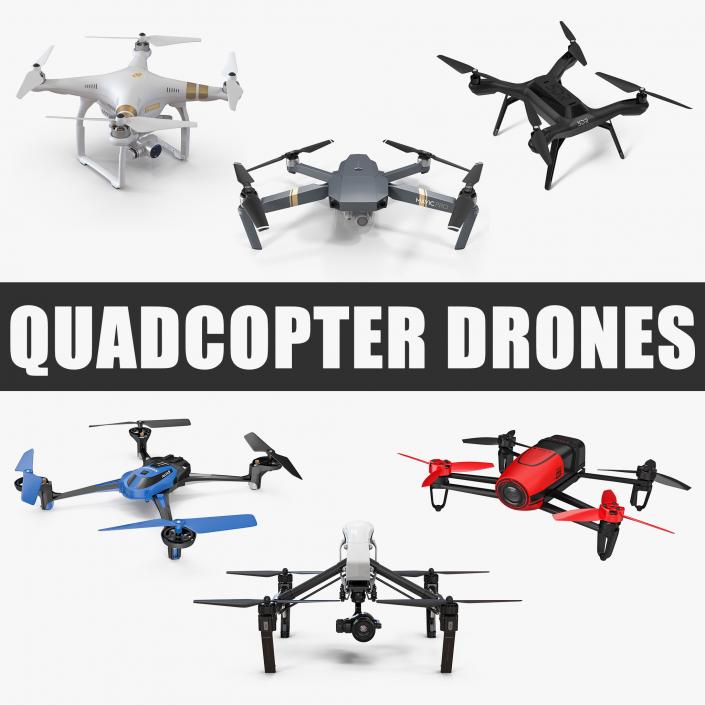 3D Quadcopter Drones Collection model