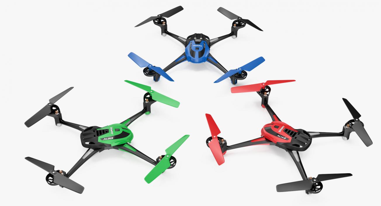 3D Quadcopter Drones Collection model