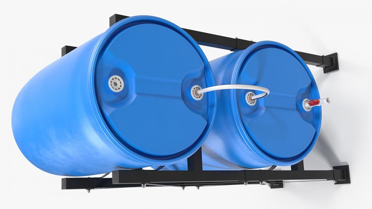 3D Round Plastic Double Barrel Water Storage