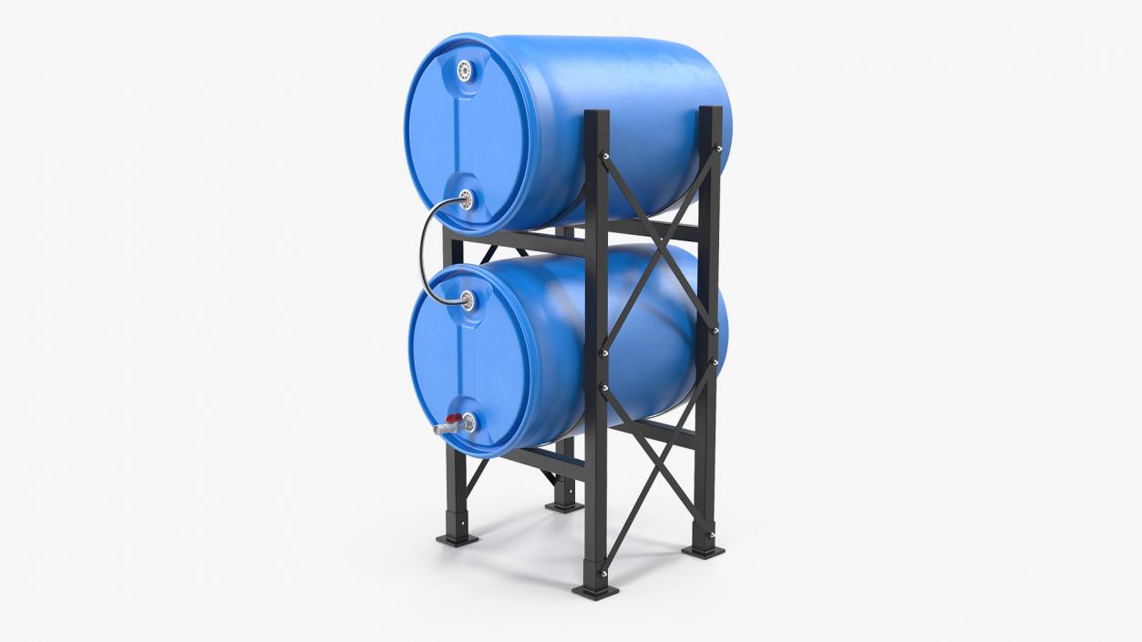 3D Round Plastic Double Barrel Water Storage