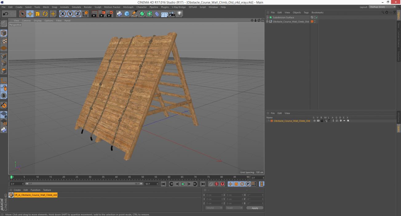 3D model Obstacle Course Wall Climb Old