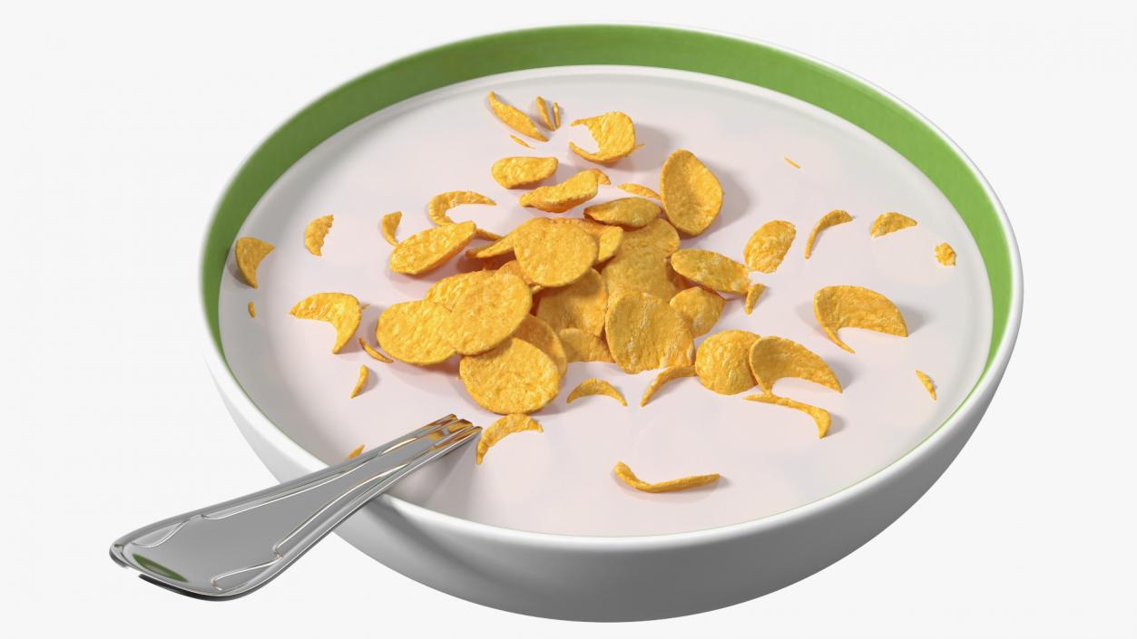 3D Breakfast Cereals with Milk Collection model