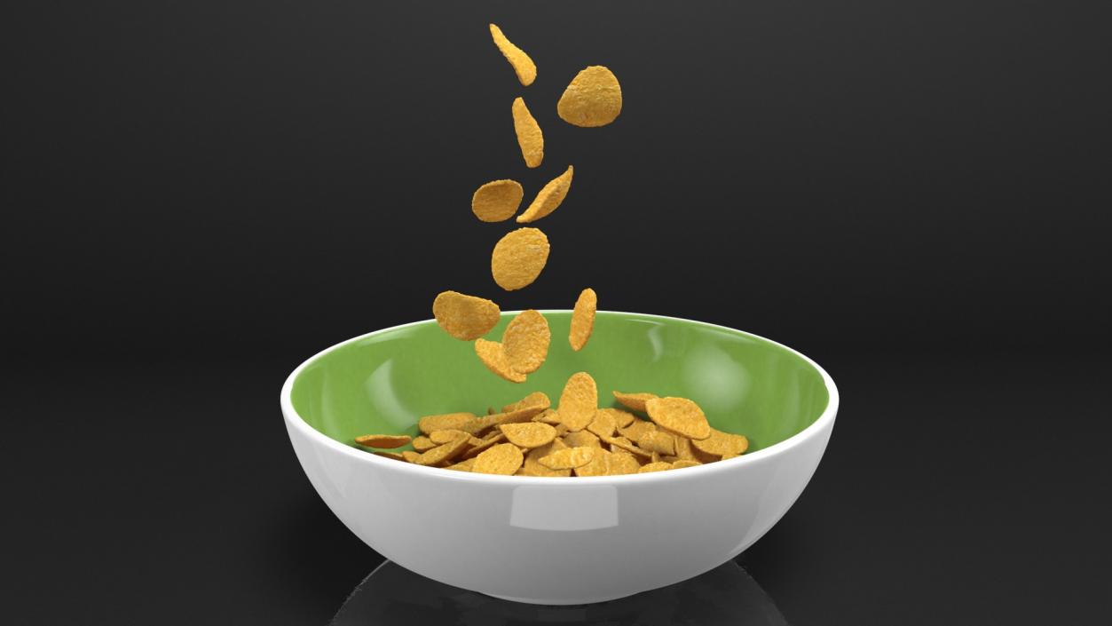 3D Breakfast Cereals with Milk Collection model