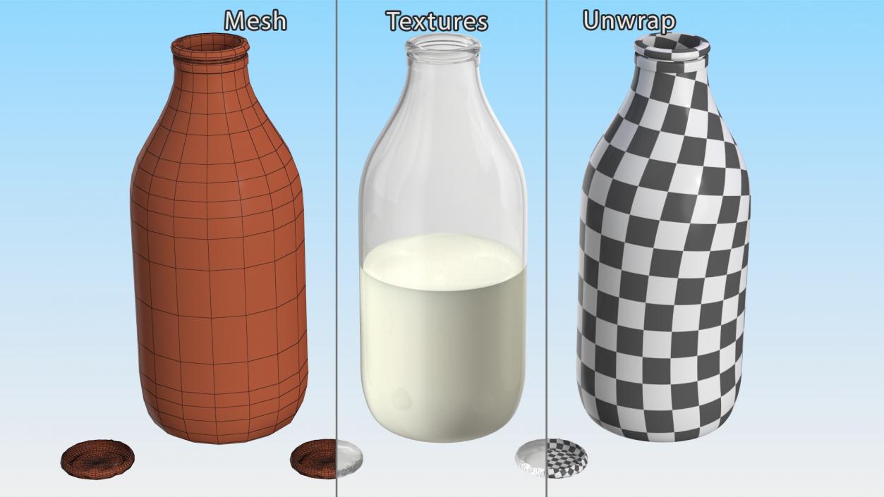 3D Breakfast Cereals with Milk Collection model