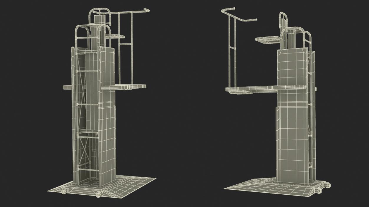 SENOH Volleyball Umpire Chair 3D model