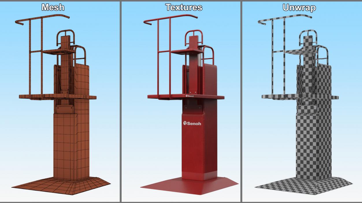 SENOH Volleyball Umpire Chair 3D model