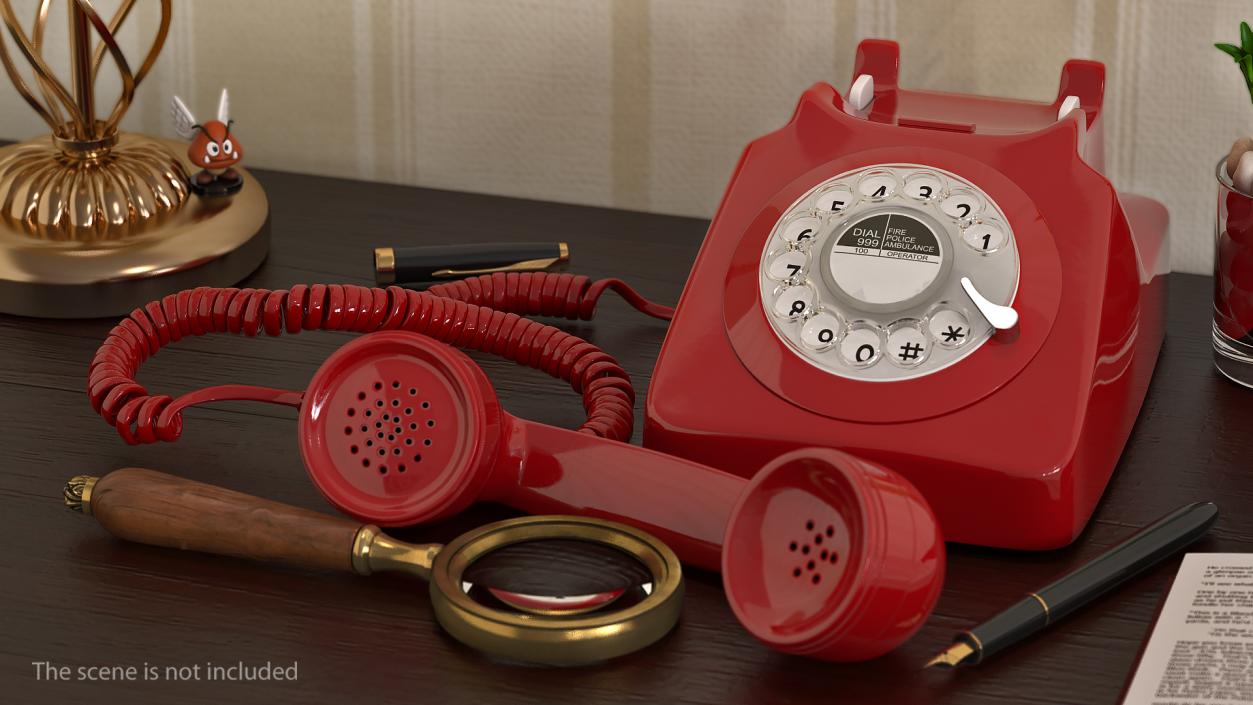 3D Old Rotary Phone